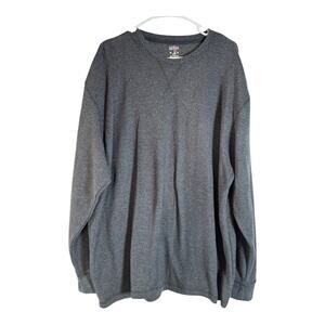 Red Head Brand Co Men's 3XL Gray Thermal Waffle Knit Henley Shirt Pullover